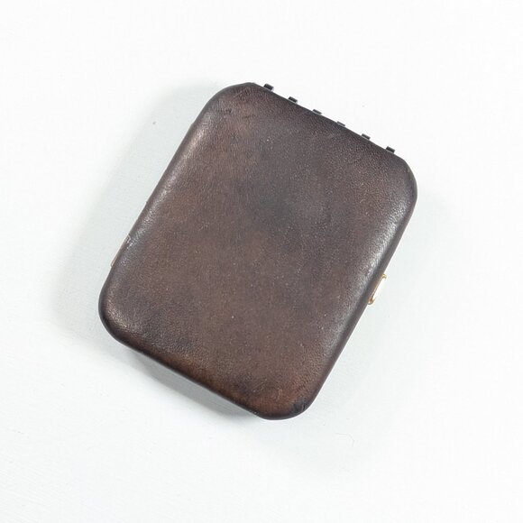 Vintage BUXTON brown leather key wallet for house keys, key-tainer Flip Turtle - Picture 2 of 8